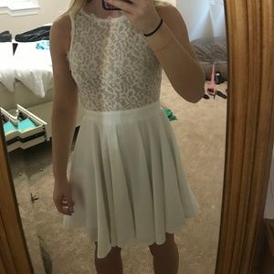 Francesca's White Dress with Lace Detail